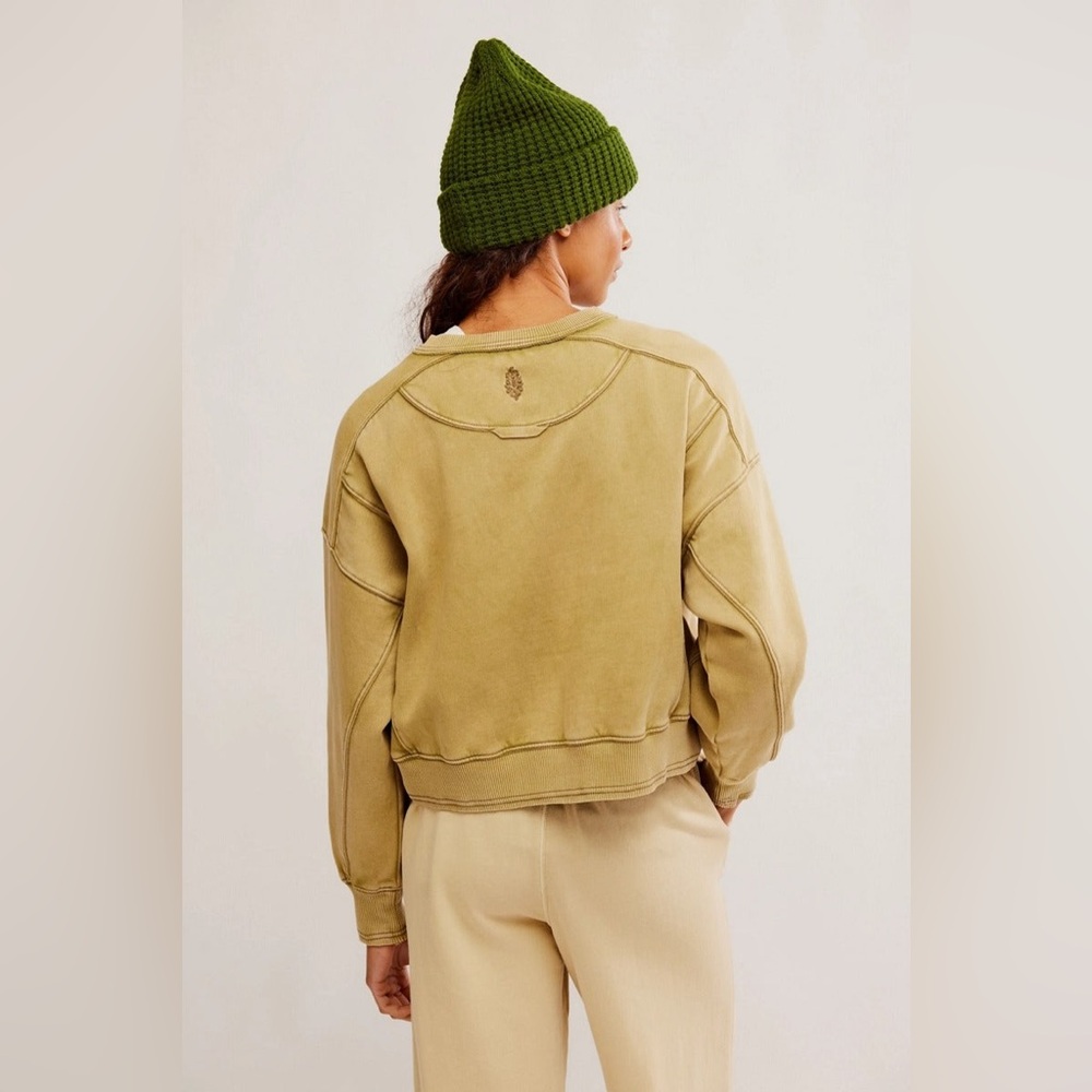 FREE PEOPLE - INTERCEPT PULLOVER IN HARVEST GOLD - Picture 3 of 14